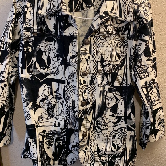 Vintage Picasso art button up jacket RARE - Picture 4 of 11